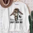 Ohne Esel Läuft Hier Nix ロバ 牧場 農業 ロバ スウェットシャツ 年配の女性への贈り物