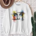 Ojo Dibujo Arte Gráfico Chica Retrato Ojos Camisa de entrenamiento Regalos para ancianas