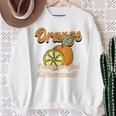 Orange You Glad It's The Weekend Fun Citrus Fruit Back スウェットシャツ 年配の女性への贈り物
