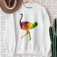 Ostrich African ダチョウ Animal Watercolor Graphic スウェットシャツ 年配の女性への贈り物