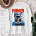 Paws Cat Lover ホラー映画 パロディ スウェットシャツ 年配の女性への贈り物