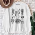 Pot Head 観葉植物 庭師 面白い 観葉植物 スウェットシャツ 年配の女性への贈り物