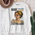 More Pride Less Prejudice Lgbt Pride Month Gay Pride Lesbian Sweatshirt Gifts for Old Women
