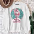 Radiate Love And Confidence Body Positive レトロ ポップアート スウェットシャツ 年配の女性への贈り物