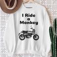 I Ride A Monkey オートバイ ミニバイクシャツ スウェットシャツ 年配の女性への贈り物