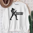 Rock 'N' Roll Never Dies ギタープレーヤー スウェットシャツ 年配の女性への贈り物