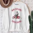 Super Cub スーパーカブ ミニモト 面白 ふざけ ネタ おもしろ バイク アウトロー バイカーギャング 長袖tシャツ スウェットシャツ 年配の女性への贈り物