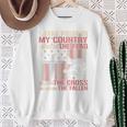 I Take Pride In My Country Itand For The Flag 裏面 スウェットシャツ 年配の女性への贈り物