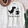 Tea Rex Pixel 8ビットゲーム恐竜 スウェットシャツ 年配の女性への贈り物