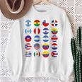 Todas Banderas Latinoamericanas Países Banderas Latinoamerica Camisa de entrenamiento Regalos para ancianas