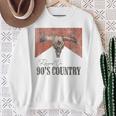 Vintage Western Bull Skull Raised On 90'S Country Music Sweatshirt Gifts for Old Women