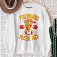 You Wanna Pizza Me 面白い ファイター ピザ愛好家 ファーストフード しゃれ 長袖tシャツ スウェットシャツ 年配の女性への贈り物