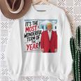 「今年一番素晴らしい言葉だ」トランプクリスマス 長袖tシャツ スウェットシャツ 年配の女性への贈り物