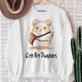 かわいいけど危険な面白いハムスター空手 スウェットシャツ 年配の女性への贈り物