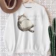 わがままボディ 猫 ねこ 太ったねこ ぽっちゃり 好ねこき かわいい おもしろ 面白い スウェットシャツ 年配の女性への贈り物