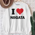 アイハート 新潟 日本 愛 日本土産 スウェットシャツ 年配の女性への贈り物