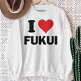 アイハート 福井 日本 愛 日本土産 スウェットシャツ 年配の女性への贈り物