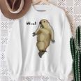 アニマルプリント 驚いたマーモット ドット絵 ピクセルアート 面白い 動物 ミーム スウェットシャツ 年配の女性への贈り物