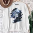 アニメ 漫画 グラフィック 青い目 アート アニメ スウェットシャツ 年配の女性への贈り物