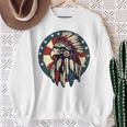 アメリカンイーグル チーフ インディアン ヘッドドレス ネイティブイーグル 長袖tシャツ スウェットシャツ 年配の女性への贈り物