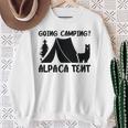 アルパカ キャンプ 恋人 テント キャンパー 行楽 キャンプ アルパカ 長袖tシャツ スウェットシャツ 年配の女性への贈り物