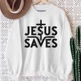 イエス・キリスト教徒を救う スウェットシャツ 年配の女性への贈り物