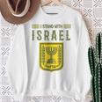 イスラエルシャツ サポート イスラエルスタンド イスラエル国旗付き スウェットシャツ 年配の女性への贈り物