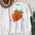 イチゴのハロウィンコスチューム かわいい怠惰なイチゴの果実 スウェットシャツ 年配の女性への贈り物
