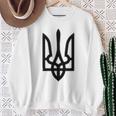 ウクライナトライデントシンボル ウクライナトライズブ 長袖tシャツ スウェットシャツ 年配の女性への贈り物