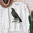 カラス ビンテージ イラスト カラス スウェットシャツ 年配の女性への贈り物