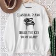 クラシックピアノ スウェットシャツ 年配の女性への贈り物