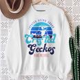 クレステッドゲッコーは私を笑顔にする エキゾチックなトカゲ スウェットシャツ 年配の女性への贈り物