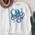 クール ブルー タコ 海 海 好き 触手 タコ好き スウェットシャツ 年配の女性への贈り物