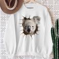 コアラ アニマル柄 動物園 ポートレート イラスト かわいい コアラ スウェットシャツ 年配の女性への贈り物