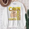 コイン収集はセント硬貨を集めるコインコレクター スウェットシャツ 年配の女性への贈り物