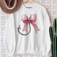コケット ボウ 釣り フィッシャーフック ピンクリボン ママ 母の日 スウェットシャツ 年配の女性への贈り物