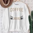 コーヒーとペキニーズ犬愛好家 スウェットシャツ 年配の女性への贈り物
