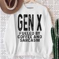 コーヒーと皮肉なユーモアに刺激された面白いジェネレーションx Gen X スウェットシャツ 年配の女性への贈り物