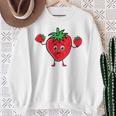 サマータイム いちご いちご 果実 果実 ガーデン スウェットシャツ 年配の女性への贈り物
