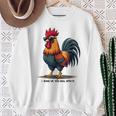 サングラスをかけた姿勢のクールな雄鶏。 スウェットシャツ 年配の女性への贈り物
