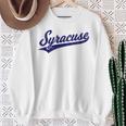 シラキュース ニューヨーク バーシティ スクリプト クラシック スポーツ ジャージスタイル スウェットシャツ 年配の女性への贈り物