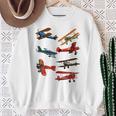 シングルエンジンプロペラ飛行機 スウェットシャツ 年配の女性への贈り物