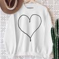 シンプル ハート スウェットシャツ 年配の女性への贈り物