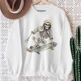 スケートボード スケルトン スケーター スケートボーダー スケートボード スウェットシャツ 年配の女性への贈り物