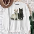 スコティッシュテリア犬の所有者ペット所有者アートデザイン スウェットシャツ 年配の女性への贈り物