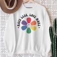 スマイル レインボー ハッピーフェイス 花 Lgbt ゲイ レズビアン プライド 月 スウェットシャツ 年配の女性への贈り物