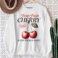 チェリーフルーツ スイートジューシーレッドチェリー 食通ギフト スウェットシャツ 年配の女性への贈り物