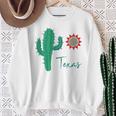 テキサス キュート 気まぐれなサボテン 南西部の太陽 砂漠 バケーション スウェットシャツ 年配の女性への贈り物