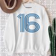 ナンバー16シャツ レトロユニフォーム ヨーロッパスタイル バックプリントジャージ スウェットシャツ 年配の女性への贈り物