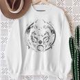 ハロウィンコスチューム ホワイトウルフ ギリシャ神話 バックプリント スウェットシャツ 年配の女性への贈り物